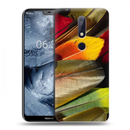 Дизайнерский пластиковый чехол для Nokia 6.1 Plus Перья