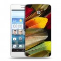 Дизайнерский пластиковый чехол для Huawei Ascend D2 Перья