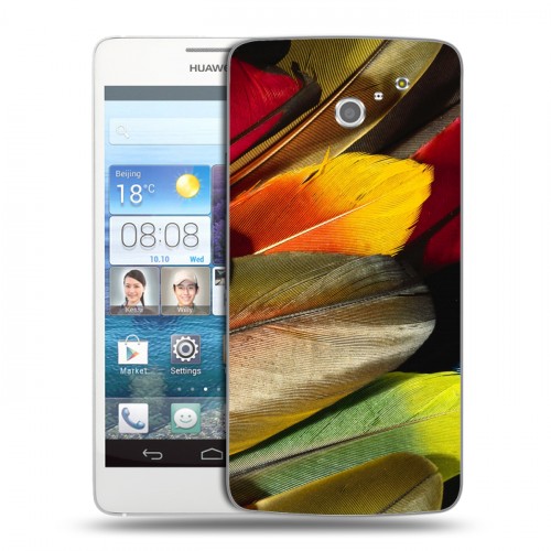 Дизайнерский пластиковый чехол для Huawei Ascend D2 Перья