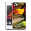 Дизайнерский пластиковый чехол для Sony Xperia L Перья