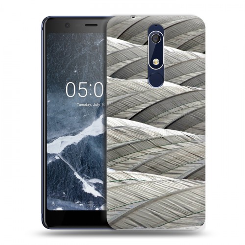 Дизайнерский пластиковый чехол для Nokia 5.1 Перья