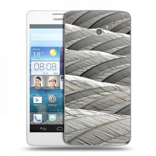 Дизайнерский пластиковый чехол для Huawei Ascend D2 Перья