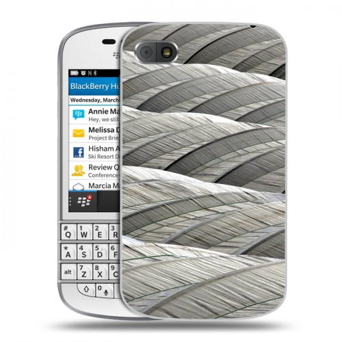 Дизайнерский пластиковый чехол для BlackBerry Q10 Перья