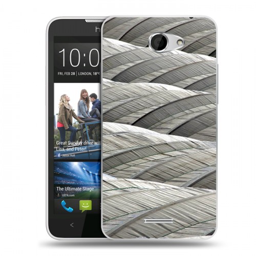 Дизайнерский пластиковый чехол для HTC Desire 516 Перья