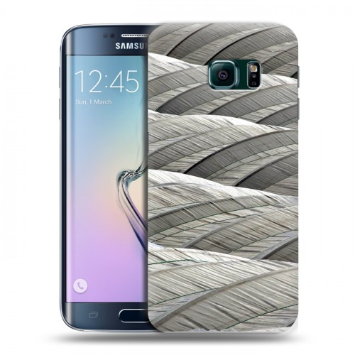 Дизайнерский пластиковый чехол для Samsung Galaxy S6 Edge Перья