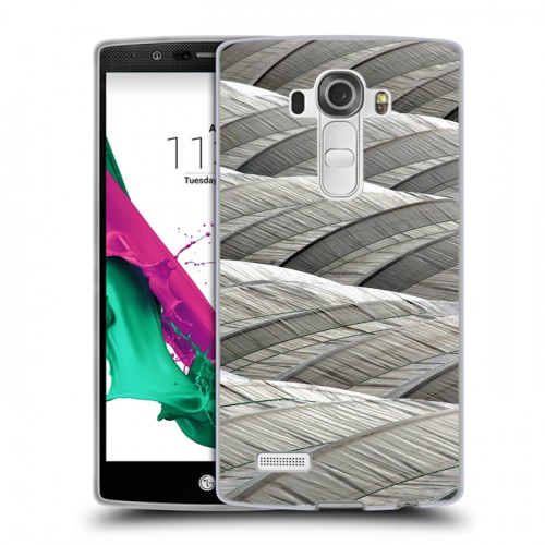 Дизайнерский силиконовый чехол для LG G4 Перья