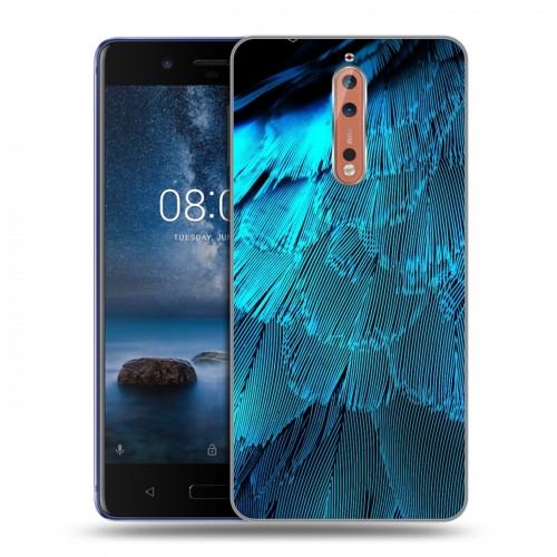 Дизайнерский пластиковый чехол для Nokia 8 Перья