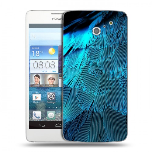 Дизайнерский пластиковый чехол для Huawei Ascend D2 Перья