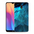 Дизайнерский силиконовый с усиленными углами чехол для Xiaomi RedMi 8A Перья