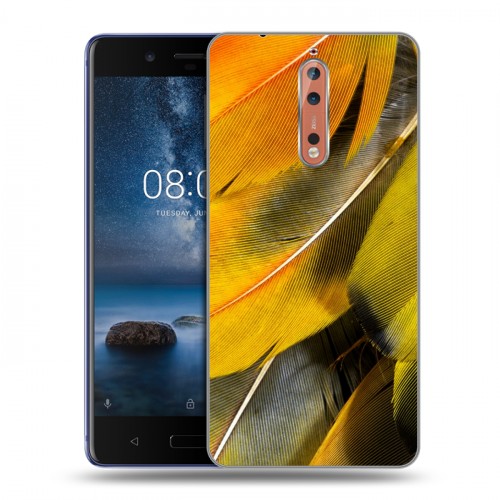 Дизайнерский пластиковый чехол для Nokia 8 Перья