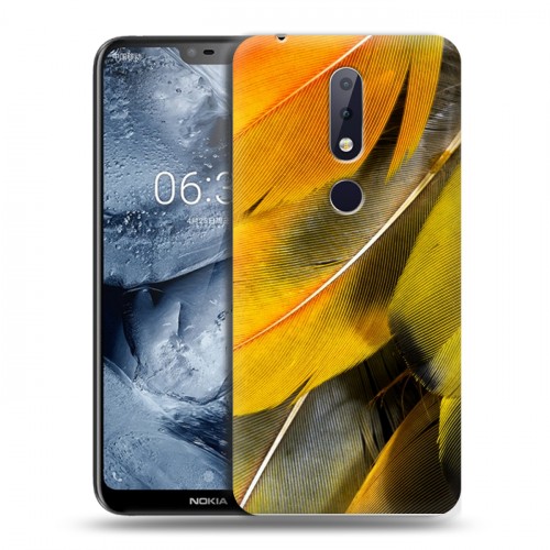 Дизайнерский пластиковый чехол для Nokia 6.1 Plus Перья