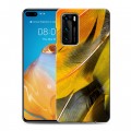 Дизайнерский силиконовый с усиленными углами чехол для Huawei P40 Перья