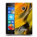 Дизайнерский пластиковый чехол для Microsoft Lumia 435 Перья