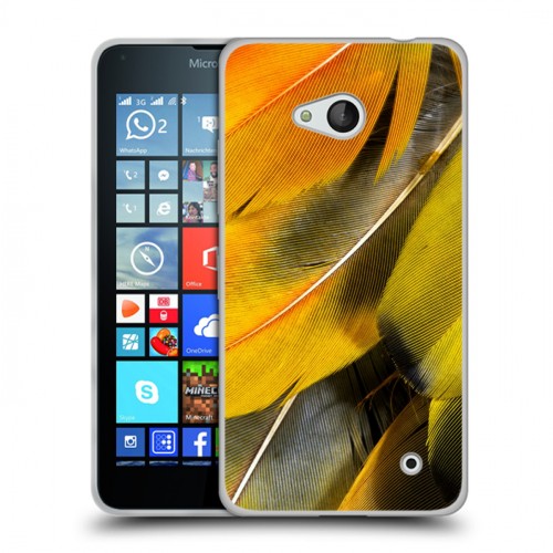 Дизайнерский пластиковый чехол для Microsoft Lumia 640 Перья