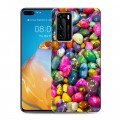 Дизайнерский силиконовый с усиленными углами чехол для Huawei P40 Сладости