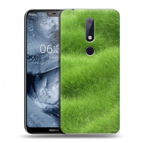 Дизайнерский пластиковый чехол для Nokia 6.1 Plus Трава