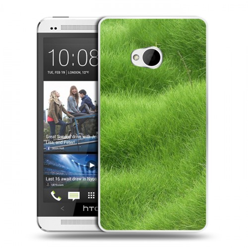 Дизайнерский пластиковый чехол для HTC One (M7) Dual SIM Трава