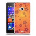 Дизайнерский пластиковый чехол для Microsoft Lumia 540 Цветочные мотивы