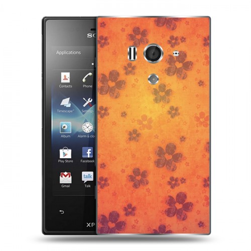 Дизайнерский пластиковый чехол для Sony Xperia acro S Цветочные мотивы