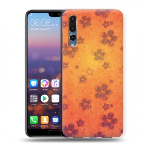 Дизайнерский силиконовый с усиленными углами чехол для Huawei P20 Pro Цветочные мотивы