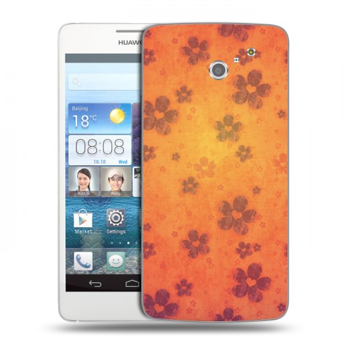 Дизайнерский пластиковый чехол для Huawei Ascend D2 Цветочные мотивы