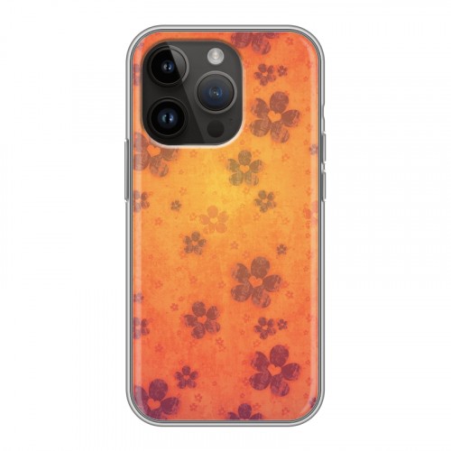Дизайнерский силиконовый чехол для Iphone 14 Pro Цветочные мотивы