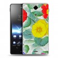 Дизайнерский пластиковый чехол для Sony Xperia TX Цветочные мотивы