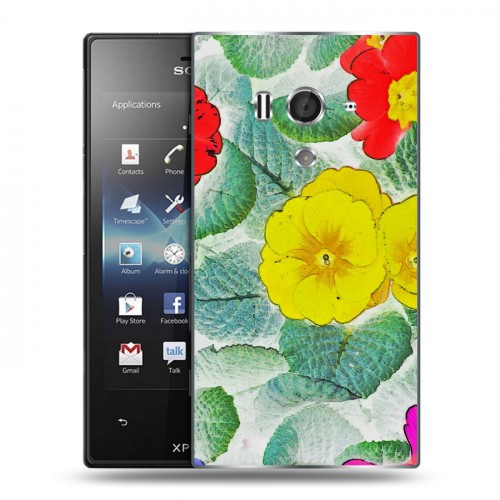 Дизайнерский пластиковый чехол для Sony Xperia acro S Цветочные мотивы