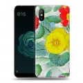 Дизайнерский силиконовый чехол для Xiaomi Mi A2 Цветочные мотивы