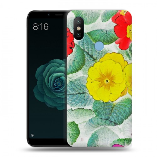 Дизайнерский силиконовый чехол для Xiaomi Mi A2 Цветочные мотивы