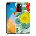 Дизайнерский пластиковый чехол для Huawei P40 Цветочные мотивы