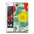 Дизайнерский пластиковый чехол для Sony Xperia L Цветочные мотивы