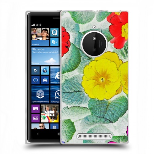Дизайнерский пластиковый чехол для Nokia Lumia 830 Цветочные мотивы