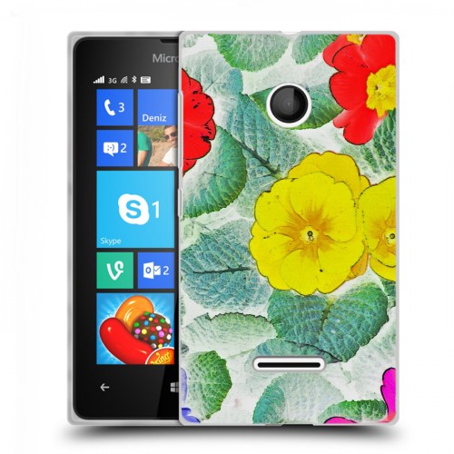 Дизайнерский пластиковый чехол для Microsoft Lumia 435 Цветочные мотивы