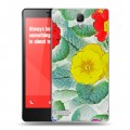 Дизайнерский пластиковый чехол для Xiaomi RedMi Note Цветочные мотивы