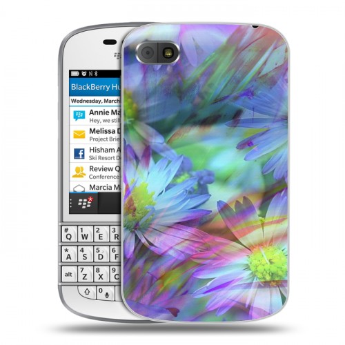 Дизайнерский пластиковый чехол для BlackBerry Q10 Цветочные мотивы