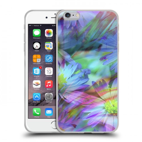 Дизайнерский силиконовый чехол для Iphone 6 Plus/6s Plus Цветочные мотивы
