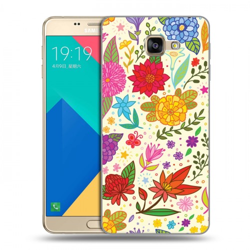 Дизайнерский силиконовый чехол для Samsung Galaxy A9 Цветочные мотивы
