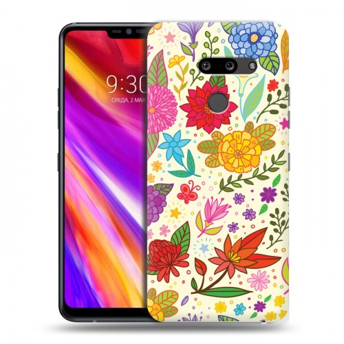 Дизайнерский пластиковый чехол для LG G8 ThinQ Цветочные мотивы