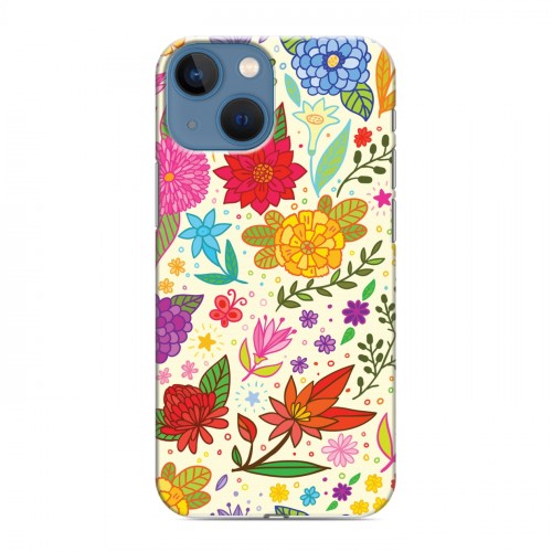 Дизайнерский пластиковый чехол для Iphone 13 Mini Цветочные мотивы