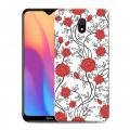 Дизайнерский силиконовый с усиленными углами чехол для Xiaomi RedMi 8A Цветочные мотивы