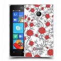 Дизайнерский пластиковый чехол для Microsoft Lumia 435 Цветочные мотивы