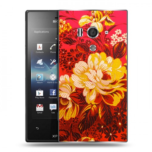 Дизайнерский пластиковый чехол для Sony Xperia acro S Цветочные мотивы