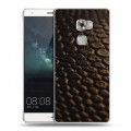 Дизайнерский пластиковый чехол для Huawei Mate S Кожа змей