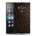 Дизайнерский пластиковый чехол для Sony Xperia acro S Кожа змей