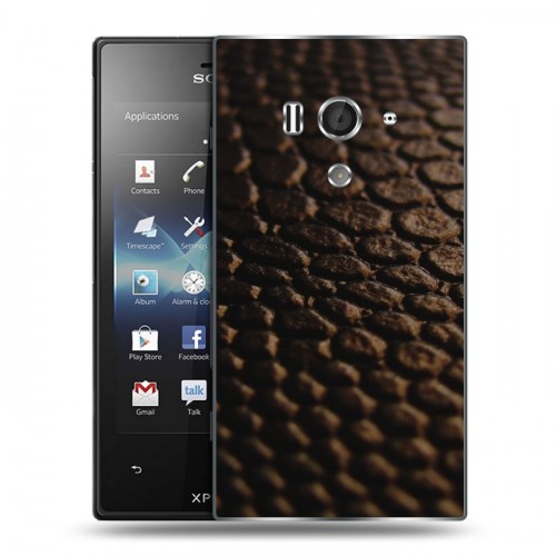 Дизайнерский пластиковый чехол для Sony Xperia acro S Кожа змей