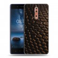 Дизайнерский пластиковый чехол для Nokia 8 Кожа змей