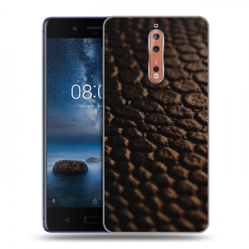 Дизайнерский пластиковый чехол для Nokia 8 Кожа змей