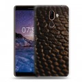 Дизайнерский пластиковый чехол для Nokia 7 Plus Кожа змей