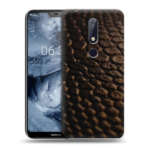 Дизайнерский пластиковый чехол для Nokia 6.1 Plus Кожа змей